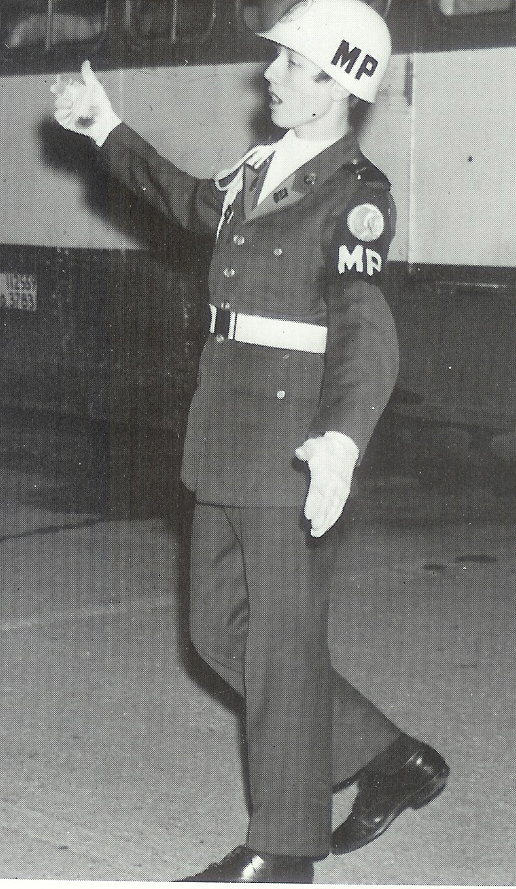 Mike Morse directing traffic as part of his ROTC functions.